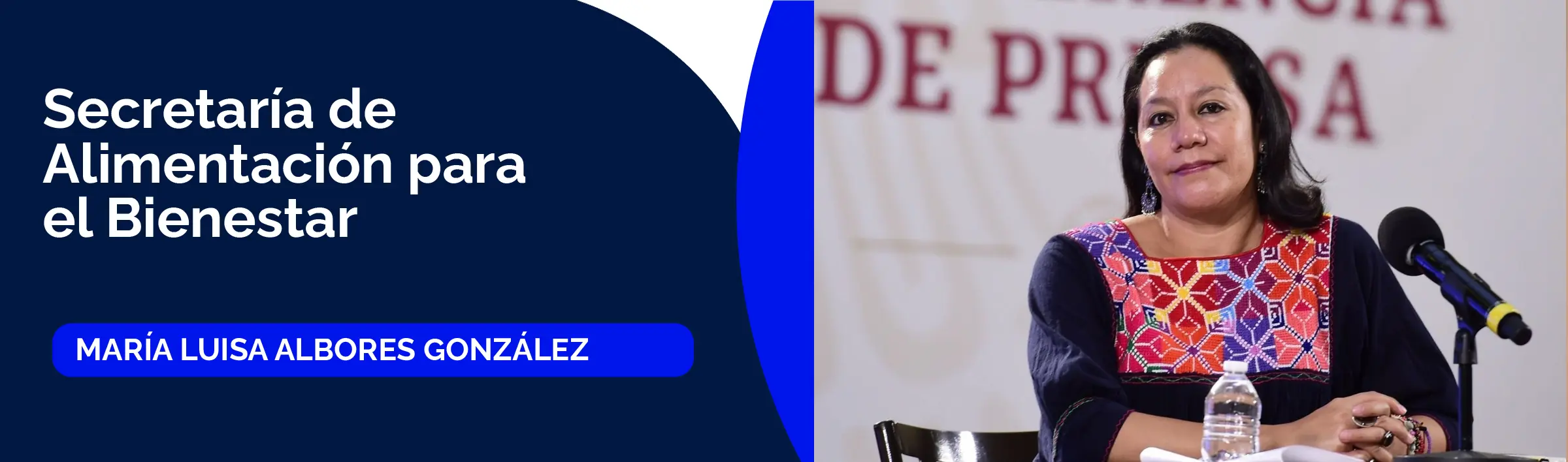 María Luisa Albores González, titular de la Secretaría de Alimentación para el Bienestar