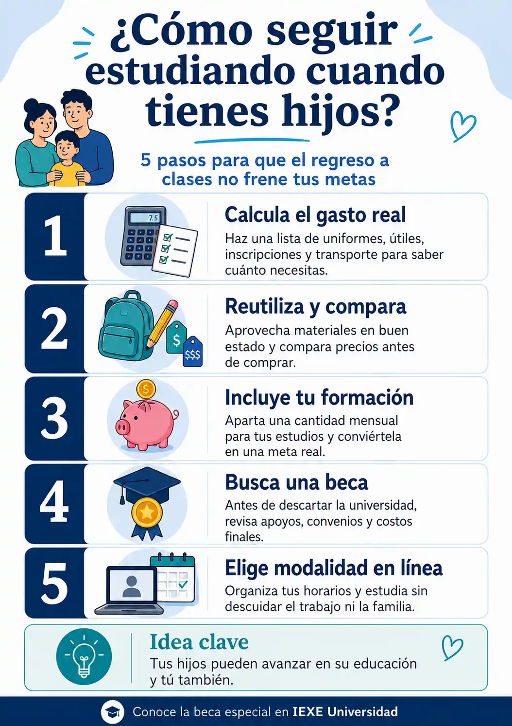 ¿Cómo seguir estudiando cuando tienes hijos? 5 pasos